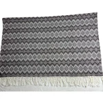 West Elm Throw Blanket Diamond Dot Decorative Burgundy White 44X56 Fringe. Fixed Price $36.00.