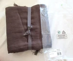 Restoration Hardware Vintage Linen Throw 50X70" Fringed Charcoal Dark Brown $149. Fixed Price $94.99.