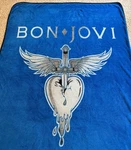 Bon Jovi Winged Heart Dagger Fleece Throw Blanket 80S 90S Rock Roll Band. Fixed Price $49.99.