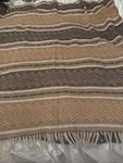 Vintage Faribault Minnesota 100 Wool Blanket Throw Made Usa Brawn Yvory Tan. Fixed Price $30.00.