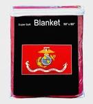 U.s. Corps Flag Fleece Blanket New 50"X60" Soft Marines Usmc Throw Cover. Fixed Price $24.88.