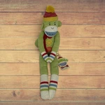 Retro Cooper Sock Monkey Green 23" Seasons Of Cannon Falls Magnetic Hand/feet. Fixed Price $21.95.