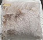 New Adrienne Landau Luxury Faux Fur Large Throw Pillow Rabbit Fox White/brownred. Fixed Price $39.00.