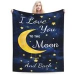 Love You The Moon And Back Mink Touch Fleece Blanket Valentine's Day Gift. Fixed Price $60.99.
