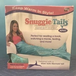 Snuggie Tails Adult Aqua Glitter Teal Mermaid One Size Soft Blanket. Fixed Price $13.99.