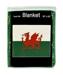 Wales Flag Fleece Blanket 50"X60" Welsh Travel Throw Cover Red Dragon Euro World. Fixed Price $19.99.