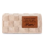 Afterprints Gifts For Mom, Checkered Blanket With Leather 50'' X 60'', Khaki. Fixed Price $38.99.