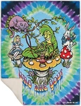 Liquid Blue Men's Wonderland All Mad Here Tie Dye Warm Fleece Throw Blanket,.... Fixed Price $51.94.
