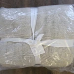 Pottery Barnarden Solid Throw Blanket Oatmeal New. Fixed Price $99.99.