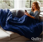 Quility Weighted Blanket For Adults With Cover (12 Lb 48 X 72) Blue. Fixed Price $32.79.