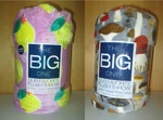 The Big One Oversized Plush Throw (5 X 6 Ft) - Lemon Or Mushroom Print New. Fixed Price $12.90.