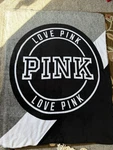 Victoria's Secret Stadium Blanket "love Pink" Plush Throw Black White Gray. Fixed Price $26.99.