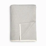 Aqua Ribbed Knit Throw, Gray, 60 L X 80. Fixed Price $55.90.