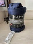 Eddie Bauer Navy Blue Primaloft Throw Blanket 69X70. Fixed Price $60.00.