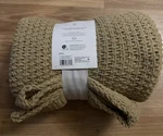 50 X60 Carmel Tan Chenille Knit Throw Blanket Threshold Soft Cozy Textured. Fixed Price $12.34.