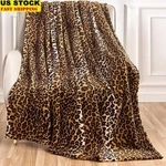 Cozy Leopard Print Fleece Blanket Soft Durable Casual Home Decor Travel Pet Use. Fixed Price $40.35.