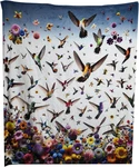 Hummingbird Throw Blanket 50"" X 60"" - Charming Decor With Birds,. Fixed Price $22.74.