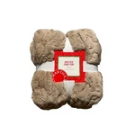 Martha Stewart Quilted Faux Fur Throw 50 60 In 100% Polyester Kaki. Fixed Price $49.99.