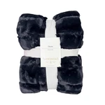 Threshold Faux Fur Throw Blanket 50 60 Black Machine Washable Soft Recycle. Fixed Price $35.00.