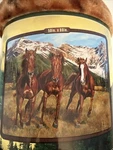 American Heritage Royal Plush Rashel Throw 50 X60 Three Brown Horses Mountains. Fixed Price $23.99.