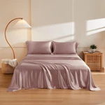 Bed Sheet Set 4PCS, 6A+ Top Grade 100% Natural Mulberry Silk, Purple, Queen. Fixed Price $349.99.