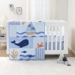 3 Piece Nautical Patch Baby Crib Bedding Set Boy, Blanket Quilt, Fitted .... Fixed Price $69.79.