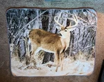 Shavel Fleece Stag Blanket Hi Pile Throw 65 X 79" Reversible Bi-directional Deer. Fixed Price $32.79.