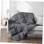 Upgraded Feather Down Throw Blanket 12OZ Enhanced Filling For Better Gray. Fixed Price $67.81.