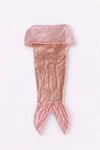 Pillowfort Mermaid Tail Wearable Plush Blanket 66X5O Pink With Gold Foil Nwot. Fixed Price $18.00.