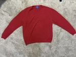 Pendleton Basket Weave 100% Cotton Red Sweater Size Large. Fixed Price $18.00.
