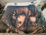 New Levi Eren Attack Titan Season 2 Fleece Throw Gift Blanket Colossal Anime. Fixed Price $7.99.