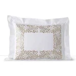 $216 Sferra Saxon One Standard Sham White Champagne Egyptian Cotton YAU2922. Fixed Price $129.99.