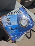 Us Navy Faux Fur Luxury Blanket - Regal Comfort Twin Size New Sealed. Fixed Price $45.00.