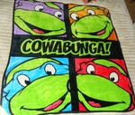 Teenage Mutant Ninja Turtles Fleece Blanket Throw Cowabunga Nickelodeon 50X42. Fixed Price $12.95.