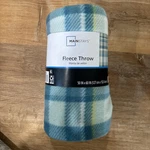 Mainstays Fleece Throw Blanket Blue & Green Plaid Lightweight 50" X 60" New. Fixed Price $7.00.
