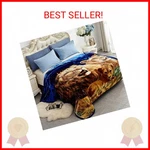 Jyk Korean Faux Mink Fleece Blanket 75"X87", Lb - Ply Reversible 520GSM Silk. Fixed Price $70.48.