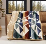 Pendleton Reversible Plush Throw Blanket Serrado Print. Fixed Price $55.00.