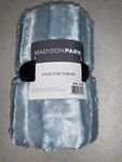 Madison Park Throw Blanket Faux Fur Soft Reversible Blue Nwt. Fixed Price $29.99.