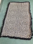 Posh Peanut Bamboo Child Blanket Leopard Ribbed Blk Reversible Ruffle Lux 37X56. Fixed Price $41.00.