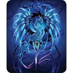 Queen Size Dragon Blue Sea Blade Fantasy Mink Faux Fur Luxury Blanket Plush Soft. Fixed Price $64.99.