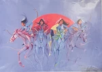 Creek Native American Dana Tiger-handsigned Print-new Original Wrapping-large. Fixed Price $75.00.