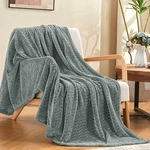 Inhand Grey Leaves Pattern Throw Blanket For Couch, Super Soft Flannel Cozy L.... Fixed Price $22.44.