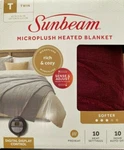 Sunbeam - 2152738 Electric Heated Overblanket Garnet Twin Size. Fixed Price $99.95.