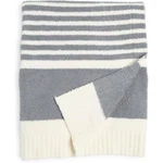 Barefoot Dreams Cozychic Moonbeam Pearl Knit Throw Striped Blanket. Fixed Price $89.99.