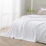 Bedelite Fleece Blankets Size White Throw QUEEN(90"X90"),. Fixed Price $35.99.