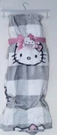 Sanrio Hello Kitty Gray Gingham Plush Oversized Throw Blanket 50"X70" Pink Bow. Fixed Price $40.00.