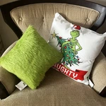 18 The & Max Merry Grinchmas Throw Pillow Lot Green Faux Fur 12. Fixed Price $55.00.