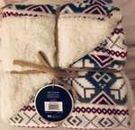 Amy Miller Home Holiday Velvet Sherpa Throw 50 X 60 Very Soft Brand New !!!!. Fixed Price $16.88.