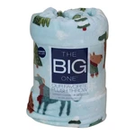 The Big One Oversized Plush Throw Blanket 5'X6' Christmas Dogs Blue Animal Print. Fixed Price $16.74.