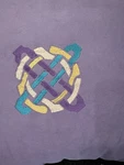 Lavender Ultrasuede Pillow 13 X In- Embroidered Celtic Design. Fixed Price $31.46.